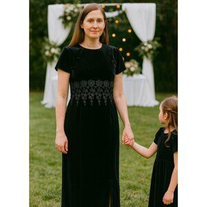 Betsy's Things Formal Velvet Sheath Dress Size 8 Vintage